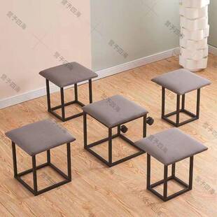 板网红方合凳组子家用可叠放小矮魔凳时尚餐桌沙发凳84140多功能