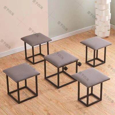 板网红方合凳组子家用可叠放小矮魔凳时尚餐桌沙发凳84140多功能