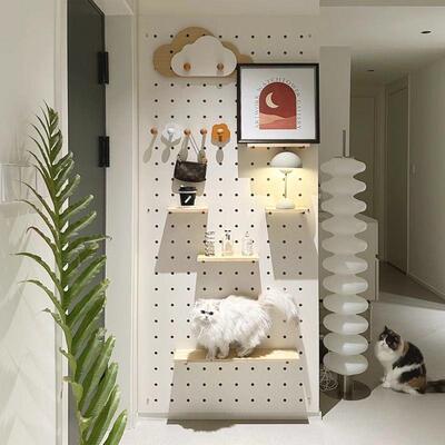 VHH洞板洞物展示木质桌面墙面书桌收纳墙入户门口玄关置架等架等