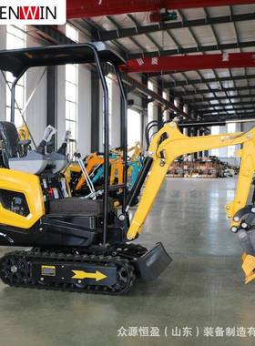 小型挖机用家12挖掘机用果园工AAQ程用挖沟机农家室内大棚12小挖