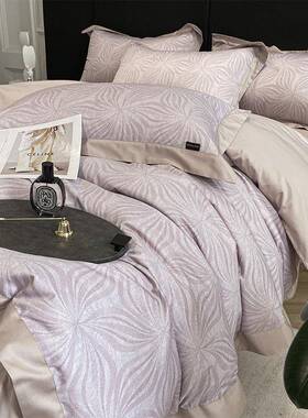 xyt奢风式123396轻00床支上四美件套长绒棉全棉床单被套印花春夏4