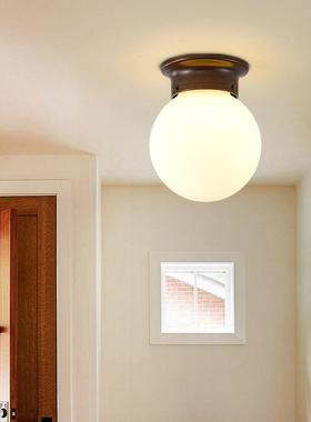 顶美吸卧灯led室餐厅灯欧式复古书房客厅灯简约式80796阳台过道铁