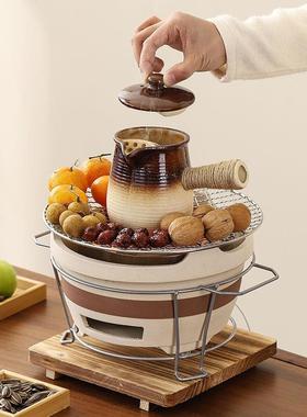 冬6625天两围炉煮茶用全套室内电碳用泥炉子电炉家丝家庭火炉垒德