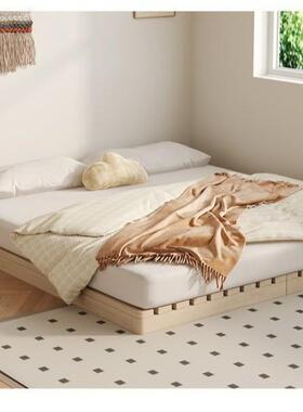 床头背子板床实板木无防39416潮排骨架铺板榻榻米床架民宿家用日