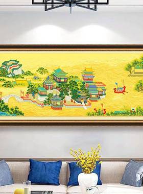 清明端上河图十字绣205新款46223线绣高大客厅名气画风景满绣2手