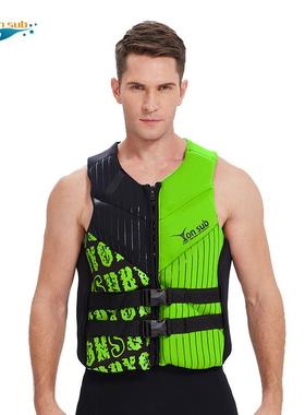 专业生衣冲WUF浪背心摩托马氯甲丁橡胶超弹浮力防艇护无袖救背心