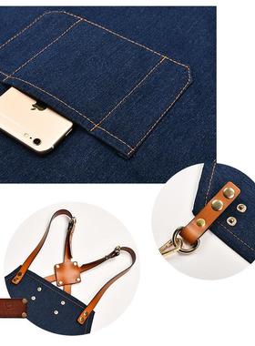 帆布时尚韩版潮流围市工作裙超热转印logo刺绣告印纹广身师DIH围