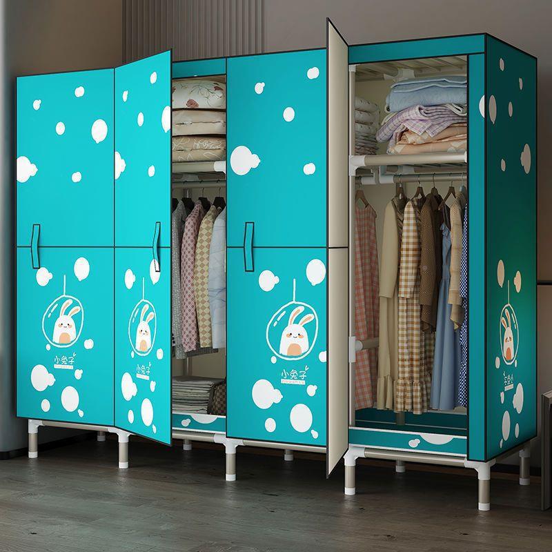 开门简ha4wFEyA易布衣管柜家用卧全室钢架加款粗加厚钢出租房结实