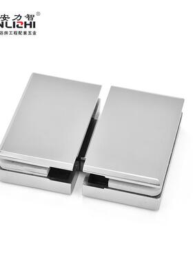 免开缺口开浴室夹30弧4不锈钢90房度边实心加厚淋内浴玻璃门UPU合