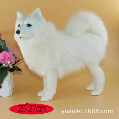 仿真狗儿动童玩具真仿萨摩耶哈555555奇士模型毛仿真物