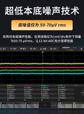 率数字示波器12-bit多辨TRF200M分4通道2G采样SDS824XHD通道高速