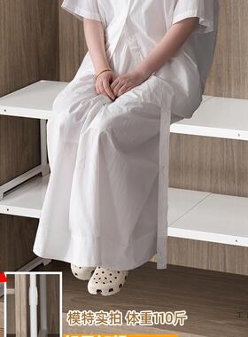 衣层橱柜子内收纳AOF分隔隔断铁艺板厨物房可伸缩置架隔层免打孔