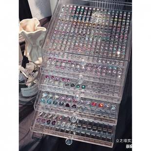 华子别新款亚克子力墅收纳现货华美钻甲小饰品抽屉DIC整理收纳美