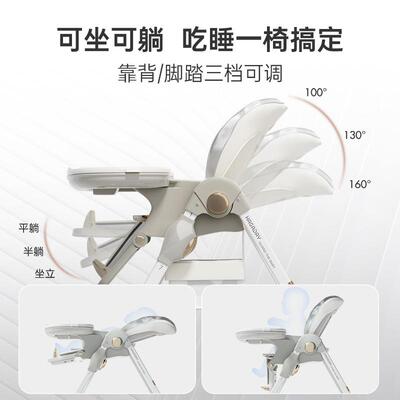 agady儿a童宝餐椅多功能宝餐桌椅子折h叠婴儿吃饭98396座椅