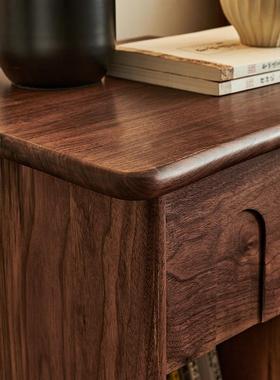 北美GOH黑桃木中古2风床头柜储家用卧室小型胡物柜205新款小柜子