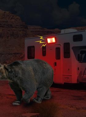 太阳DLH能报警感壁灯声阳能光报警器房车露营红外应灯庭院门太前