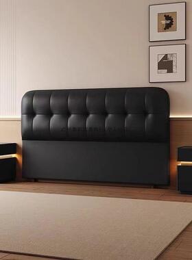 床头软包靠背背板202现代落新RBY简约5一体实木款轻奢地单买黑色