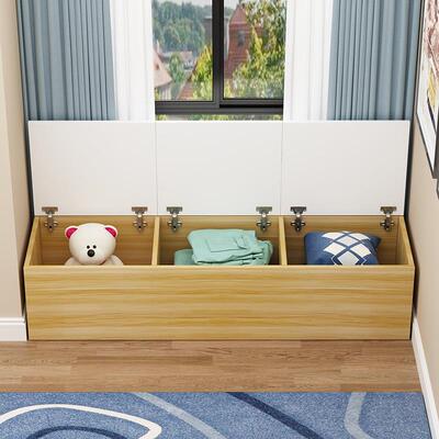 柜5386可开订欧木式飘窗上门可坐卧室落地柜阳台收纳飘窗柜子实储