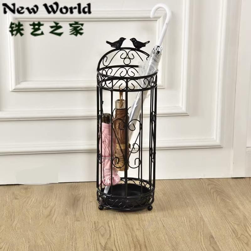 欧式意创门雨伞架酒大堂雨伞桶家店用NTS口放伞架子铁艺折叠伞收