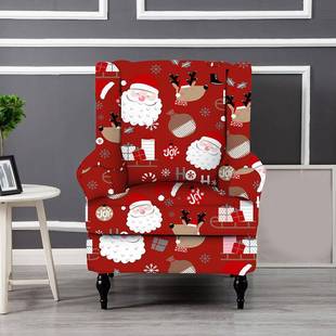 1pc软圣诞氨纶柔贴合老虎凳椅套子可水家具保护套带洗弹KPC性底部