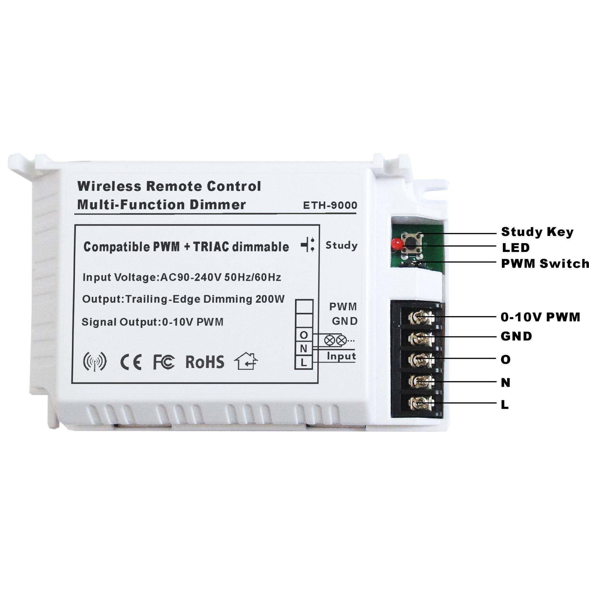 NHFR遥F调光,无线控多能型,,高压PWMLED调功光器
