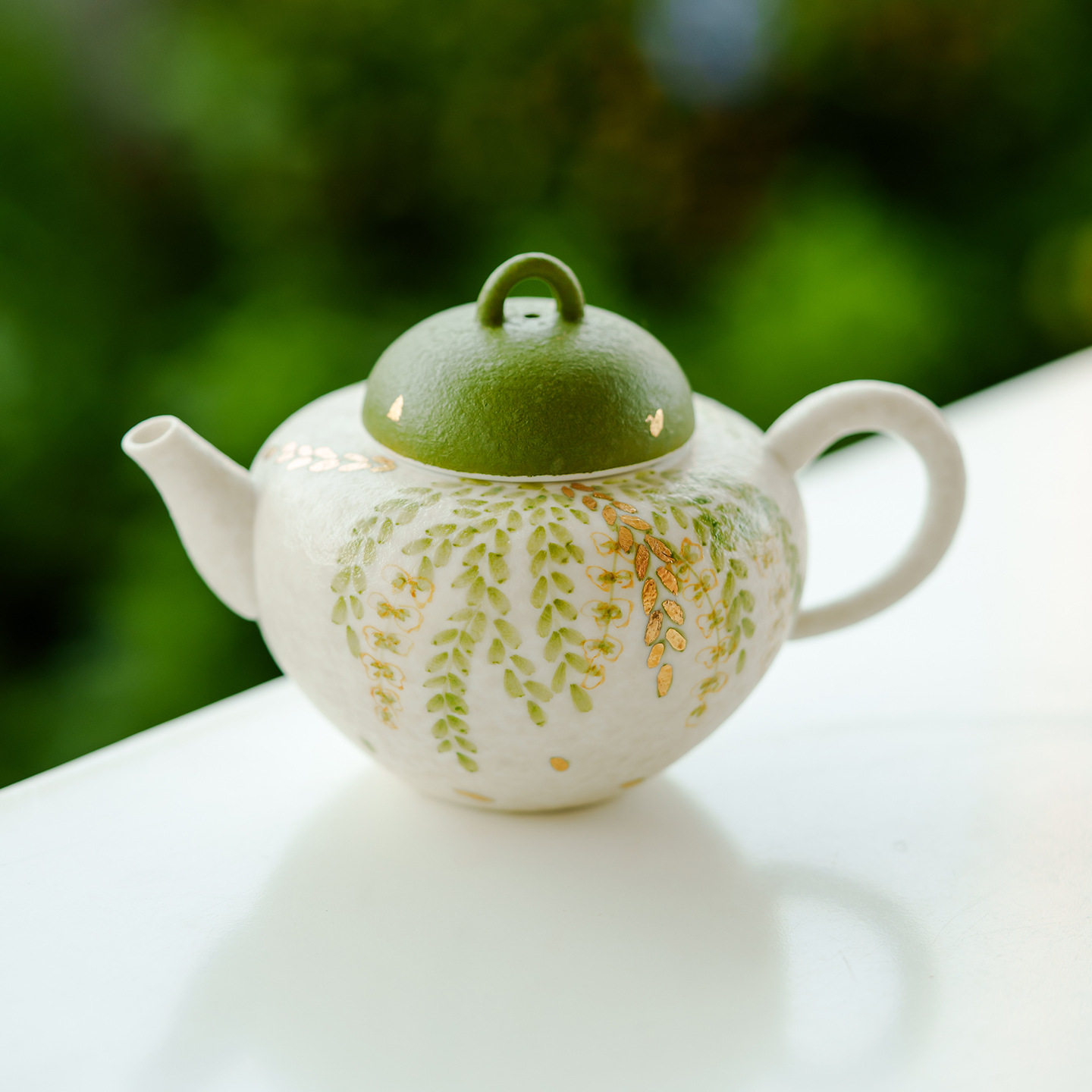 工厂岩矿白陶瓷茶壶泡茶带过滤泡茶壶一人用单壶茶具高档喝茶小壶