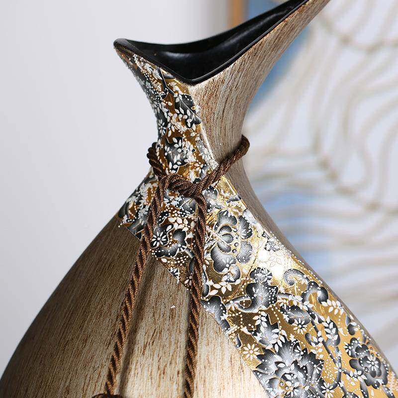 ?欧式陶瓷花酒柜品装客厅43095饰电视柜玄关入户门摆件瓶美式贴花