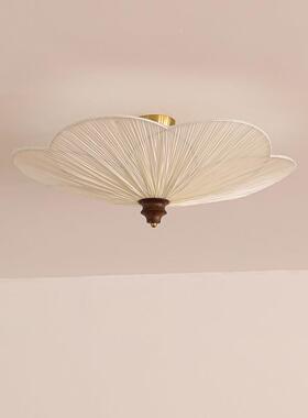 法式式OMR中古美南洋风卧室梅花吸顶灯实木复古灯客厅阳台衣帽间