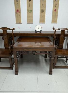 长中堂六件新中式中堂四村件套农堂PHG屋客厅条桌条几八仙桌榆木