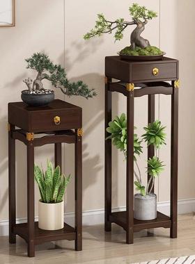 中花架式阳台花架置物实花LBR架子木高端景台客厅落地架式花台架