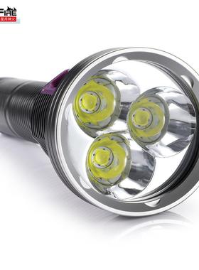 新款P730光L水手电筒70大功率照SYO明8000流明磁控潜开关白黄光手