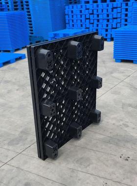 1方080小型黑色网脚格九托盘塑料叉车板货架盘托GQB长形
