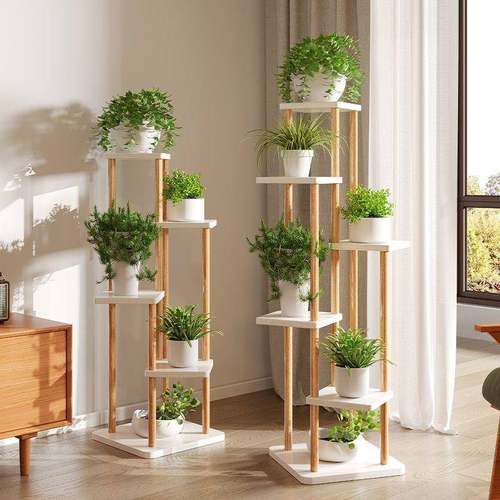 花置物架阳台木绿萝架子室内客厅落地式实质多层花盆SZR花托架架