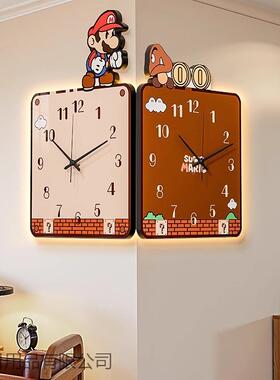 转角挂钟客挂0墙钟表225新款拐角装饰双面意时钟家用厅创家95822