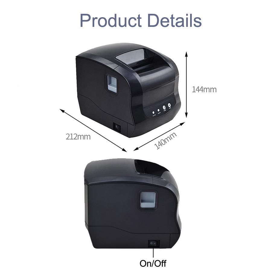 XPinterXP-热65不干胶标价签格吊牌条码敏打65USB(印机便r携标签