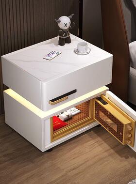 体保险柜一家用床头保险箱智能卧室收纳多功电能77755无柜线充简