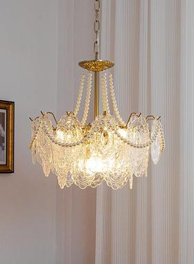 法轻复古吊16716灯简客厅灯现代约卧室餐式厅灯具网红奢款玻璃LED