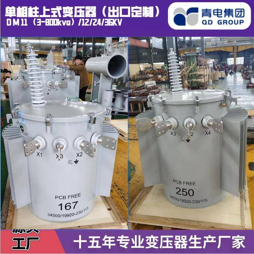 13.8K转240/120V100VA出口V中南南美洲单相油浸式电亚力变压CZZK