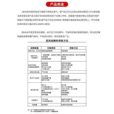 2BVA水环XWB式真空泵机铁组球铸一腐体机工业机械耐蚀墨负压真空