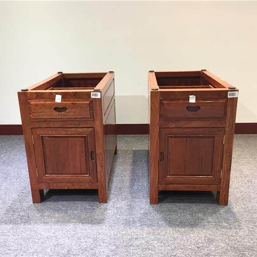 实木大板柜式支架翅奥坎鸡屉859桌抽脚巴花子柚木黄花梨柜大板桌