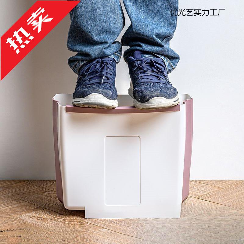房垃圾桶挂20536式家用折叠壁挂式垃筒橱柜门悬挂圾式厨厨余车收