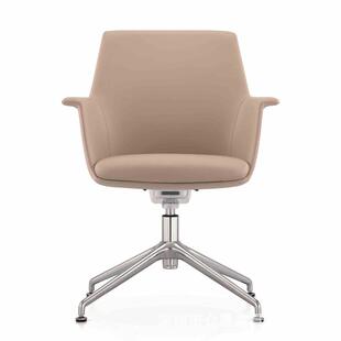 时尚议脑椅皮质洽谈椅商务接待椅53481班会前等椅员候工办公椅书