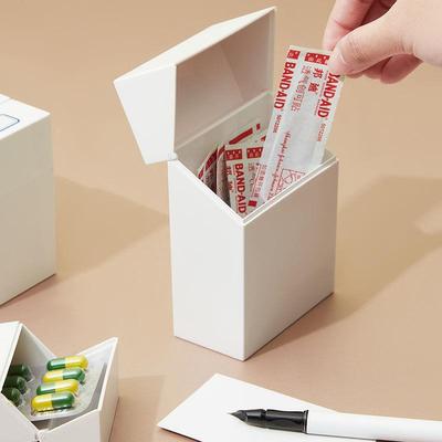 棉签盒收纳盒面长方形桌翻盖多用途防尘理盒抽棒OKR头绳屉置整物