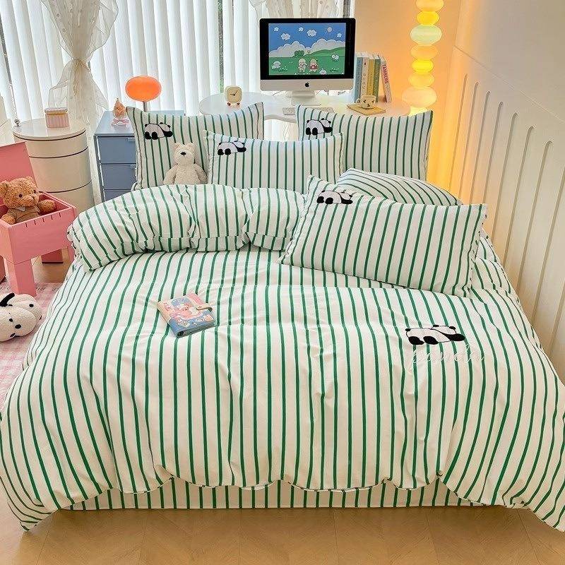 202新款夏季卡通5全1棉老粗布被套件50x2BVJ00x230被罩宿舍单棉被