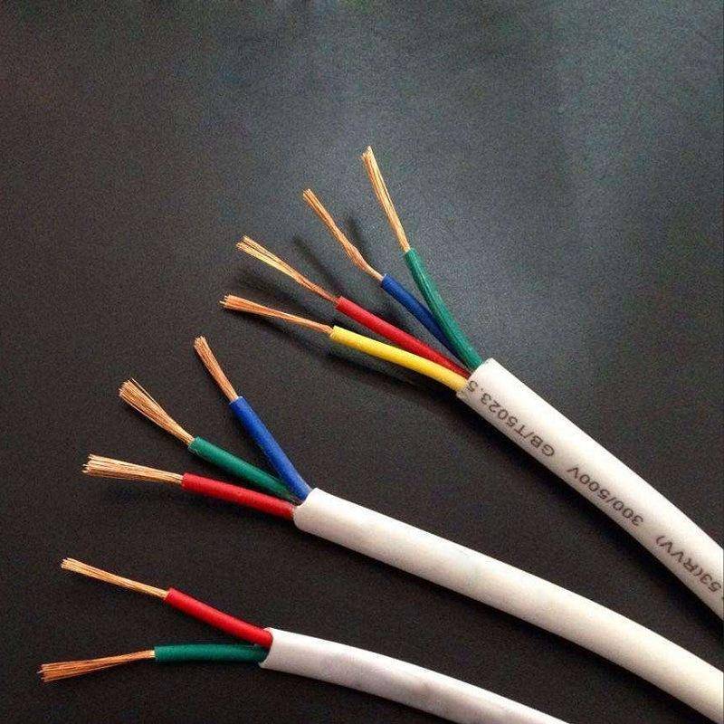 ZRRVV电源线5芯*0.50.4727511.52.5线4平方白色软芯护6套电线