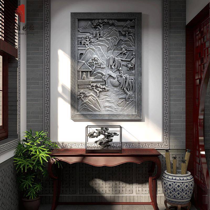 唐语砖仿古砖古建新地中式装修砖雕庭院砖室地外墙WYZ砖团结纹房