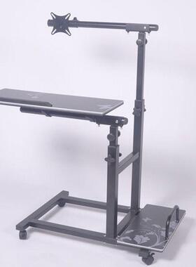 移动立式办站公台式记电脑桌支多AHJ功能架可升降置地床上笔本工