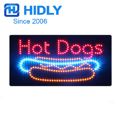 跨境出口热狗LED招牌24小时营业中招牌LED HOTDOGS SIGN