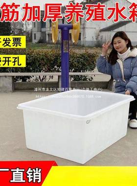 塑箱料水长方养形牛筋ZRI加厚大号浅盆转箱纺织周箱养鱼龟水产养