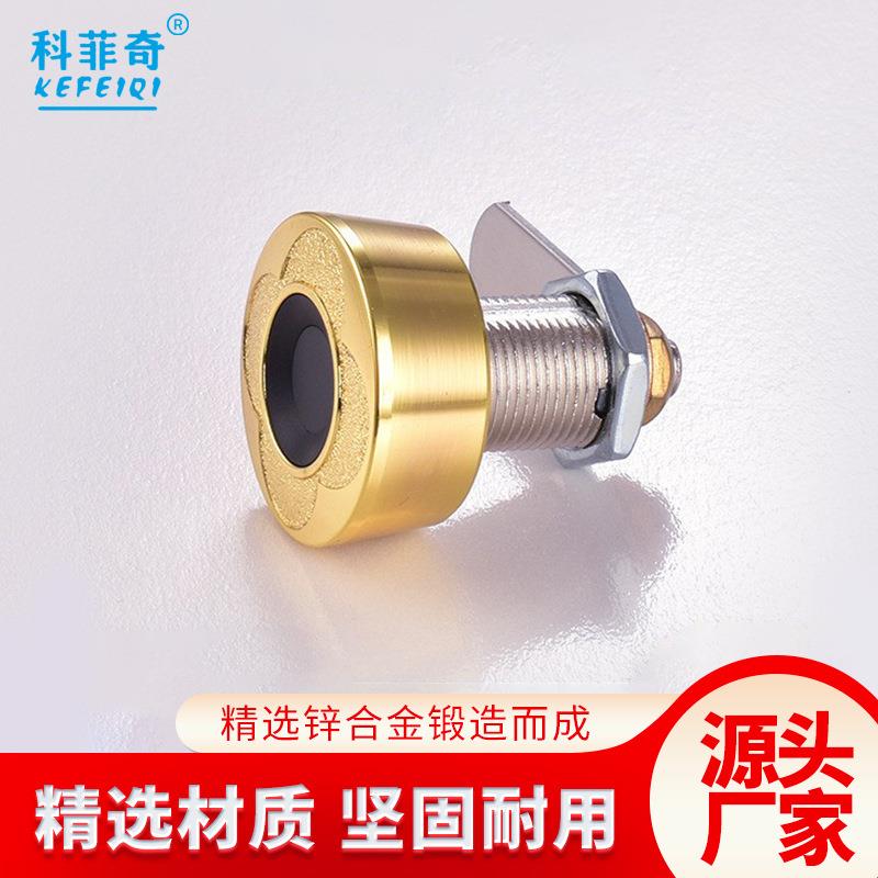 头厂家单门源抽屉锁FCC柜门锁合锌金转舌锁箱锁玻璃橱柜锁展示柜